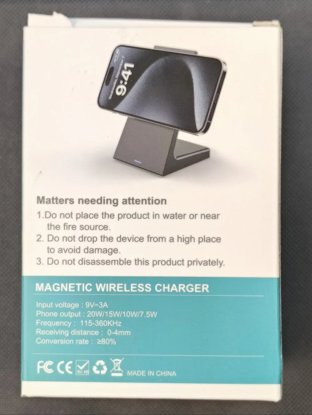 Jiffstar 20W Fast Magnetic Wireless Charger - Black